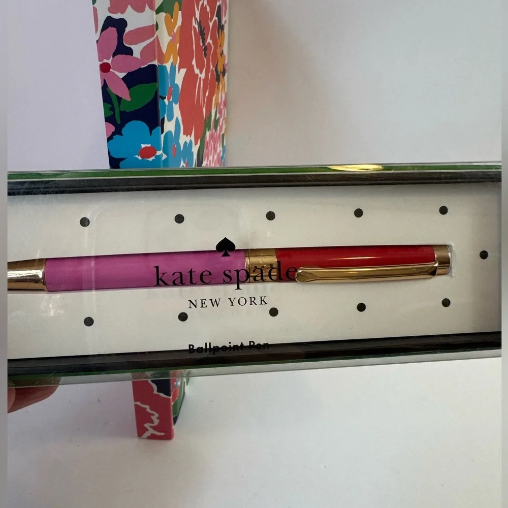 Kate Spade Sunset Blooms Journal and Colorblock Pen Set